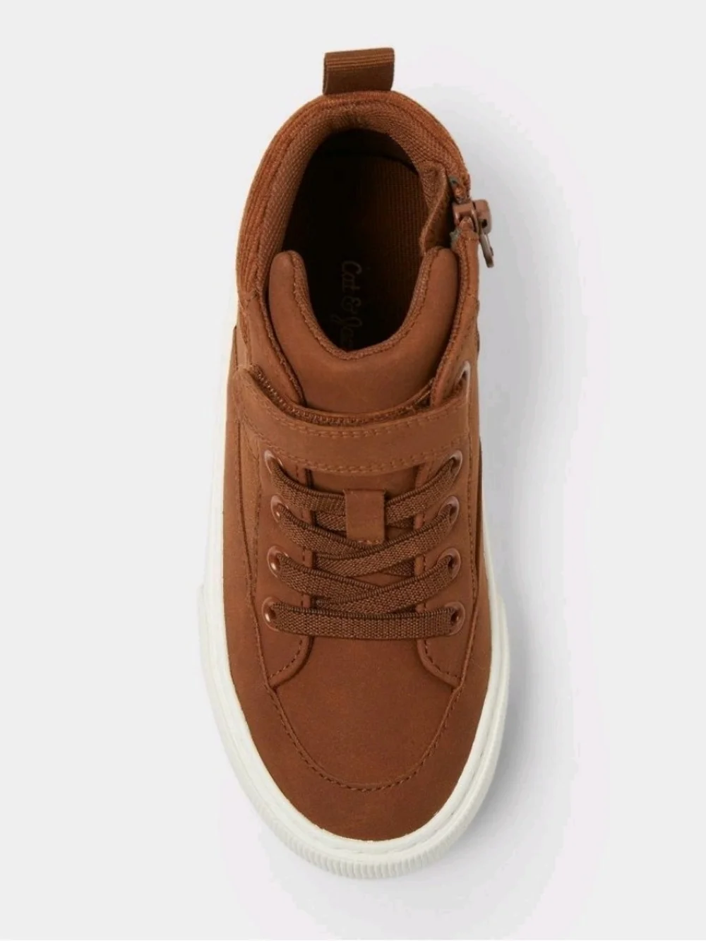 Kids High-Top Robert Dress Sneakers in Brown